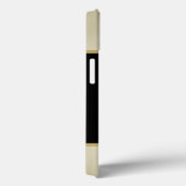 Coques Case-Mate iPhone Fille moderne élégante, Noir, Crème, Talon Fleur (Verso / Droite)