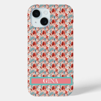 Coque Pour iPhone 15 Fille moderne mignonne personnalisée