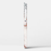 Coques Case-Mate iPhone Fille moderne Rose Gold Marble Blush Parties scint (Verso / Gauche)