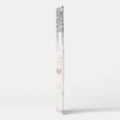Coques Case-Mate iPhone Fille moderne Rose Gold Marble Blush Parties scint (Verso / Droite)