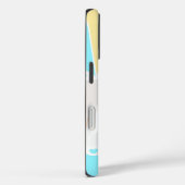 Coques Case-Mate iPhone Fille moderne Stripe Coeur Photo Nom personnalisé (Verso / Droite)