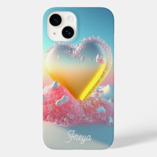 Coques Case-Mate iPhone Fille moderne tendance amour coeur Personnalisé No (Verso)