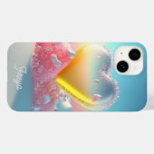 Coques Case-Mate iPhone Fille moderne tendance amour coeur Personnalisé No (Verso (horizontal))