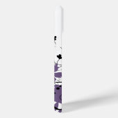 Coques Case-Mate iPhone Fille moderne violet et fleurs blanches (Verso / Droite)