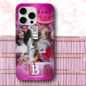 Coques Case-Mate iPhone Fille Monogrammé 6 Photo Collage rose Gradient