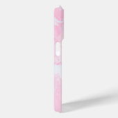 Coques Case-Mate iPhone Fille Monogramme Nom personnalisé Pink Heart Aquar (Verso / Droite)