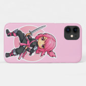 Coques Case-Mate iPhone Fille Ninja rose (Dos (Horizontal))