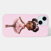 Coques Case-Mate iPhone Fille noire Ballerina Rose Ballet (Verso (horizontal))