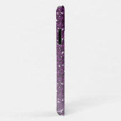 Coques Case-Mate iPhone Fille Parties scintillant Plum Nom Monogrammé iPho (Dos/Droite)
