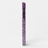 Coques Case-Mate iPhone Fille Parties scintillant Plum Nom Monogrammé iPho (Dos/Gauche)