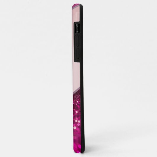 Coques Case-Mate iPhone Fille parties scintillant rose étincelles Monogram (Dos/Gauche)