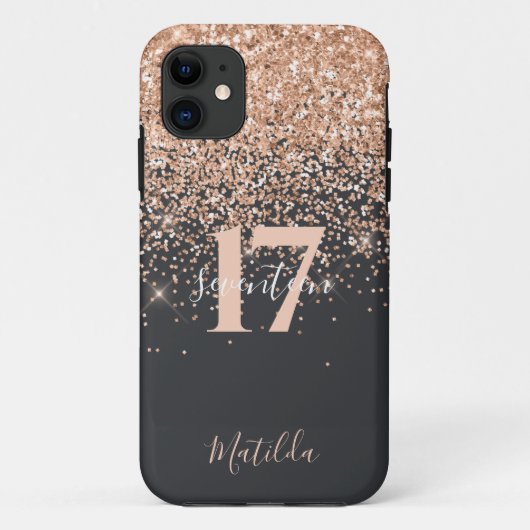 Coques Case-Mate iPhone Fille parties scintillant scintille d'anniversaire (Dos)