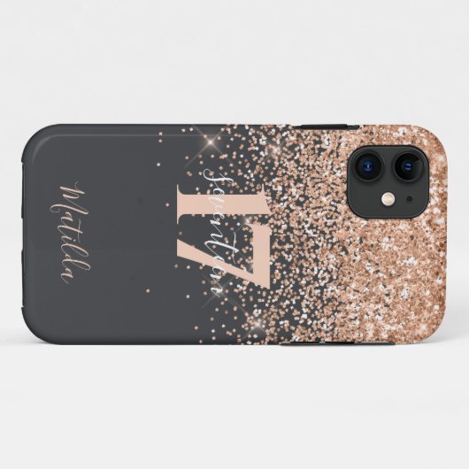 Coques Case-Mate iPhone Fille parties scintillant scintille d'anniversaire (Dos (Horizontal))