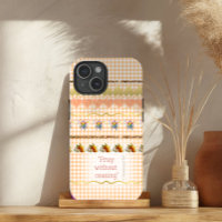 Fille Peach Checks Or Accents Coeurs Bees Bible