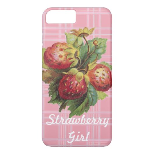 Coques Case-Mate iPhone Fille personnalisable de fraise (Dos)