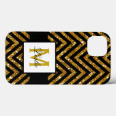 COQUES Case-Mate iPhone FILLE, PERSONNALISÉE PARTIES SCINTILLANT D'OR CHEV (Verso (horizontal))