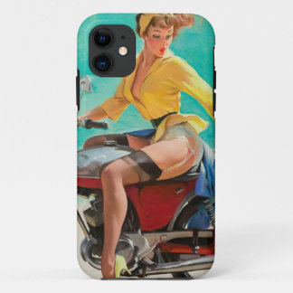 Coque Case-Mate Pour iPhone Fille Pin-Up de Moto - Art Pin-Up Rétro