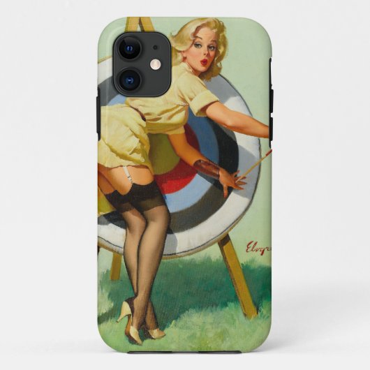 Coques Case-Mate iPhone Fille pin-up de tir à l'arc (Dos)