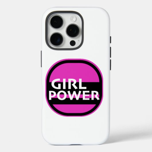 Coques Case-Mate iPhone Fille Power imprimer nouveauté, police blanche (Verso)