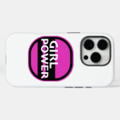 Coques Case-Mate iPhone Fille Power imprimer nouveauté, police blanche (Verso (horizontal))