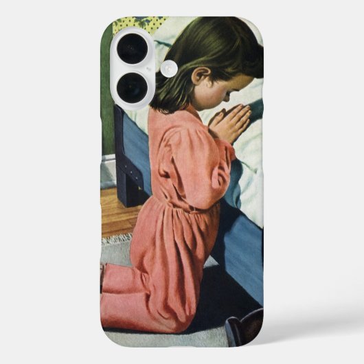 Coques Case-Mate iPhone Fille priant à l'heure du coucher, la prière du Se (Verso)