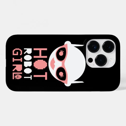 Coques Case-Mate iPhone fille robot chaude (Verso (horizontal))