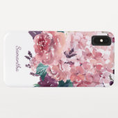Coques Case-Mate iPhone Fille romantique rose aquarelle Floral (Dos (Horizontal))
