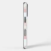 Coques Case-Mate iPhone Fille Rose Blanc Chic Carrés (Verso / Droite)