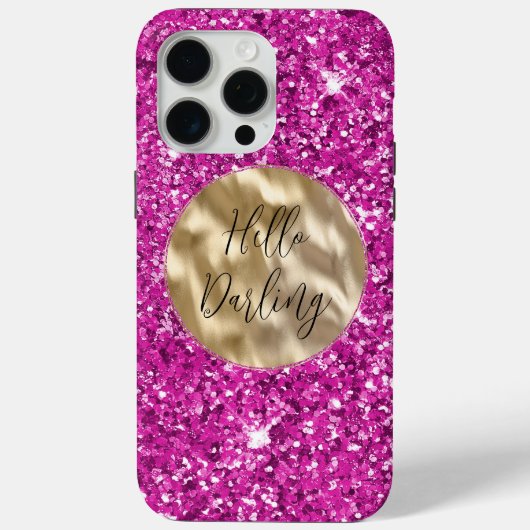 Coques Case-Mate iPhone Fille rose brillante Parties scintillant (Verso)
