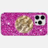 Coques Case-Mate iPhone Fille rose brillante Parties scintillant (Verso (horizontal))