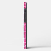 Coques Case-Mate iPhone Fille Rose Chaud Faux Crocodile Cuir (Verso / Gauche)