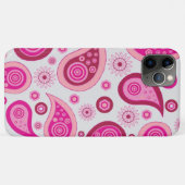 Coques Case-Mate iPhone Fille rose et blanche personnalisée Paisley (Dos (Horizontal))