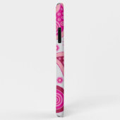 Coques Case-Mate iPhone Fille rose et blanche personnalisée Paisley (Dos/Droite)