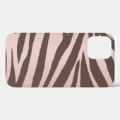Coques Case-Mate iPhone Fille rose et Brown Zebra (Verso (horizontal))