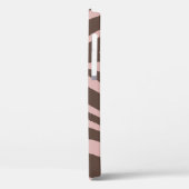 Coques Case-Mate iPhone Fille rose et Brown Zebra (Verso / Gauche)