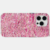 Coques Case-Mate iPhone Fille rose et Parties scintillant rousse Zebra (Verso (horizontal))