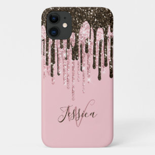 Case-Mate iPhone Case Fille Rose Femme Bling Black Script Nom
