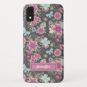 Coques Case-Mate iPhone Fille rose floral (Dos)