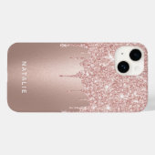 Coques Case-Mate iPhone Fille Rose Gold Parties scintillant Drivers Nom pe (Verso (horizontal))