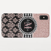 Coques Case-Mate iPhone Fille Rose Gold Parties scintillant Étincelle Nom  (Dos (Horizontal))