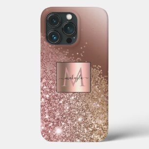 Case-Mate iPhone Case Fille Rose Gold Parties scintillant Nom Monogramme