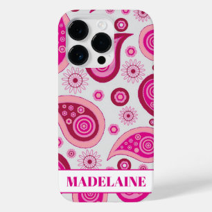 Coque Pour iPhone 14 Pro Fille rose Motif moderne