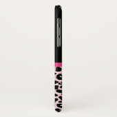 Coques Case-Mate iPhone Fille rose noir Empreinte de léopard mou Bow et no (Dos/Gauche)