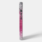 Coques Case-Mate iPhone Fille rose Parties scintillant argent étincelante (Verso / Gauche)