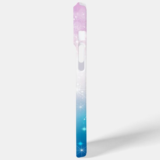 Coques Case-Mate iPhone Fille rose Parties scintillant bleu lumière Bokeh (Verso / Gauche)