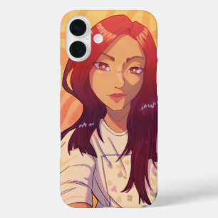 Coques iPhone 16 Plus Fille rouge Anime