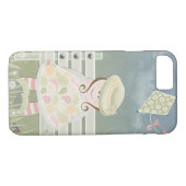 Coques Case-Mate iPhone fille sur banc avec cerf-volant (Dos (Horizontal))