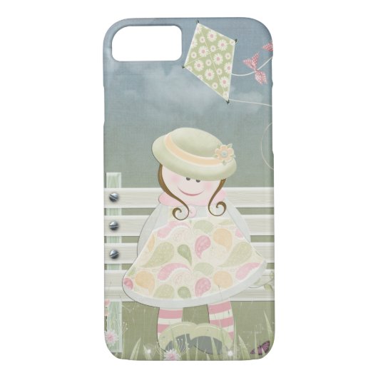 Coques Case-Mate iPhone fille sur banc avec cerf-volant (Dos)