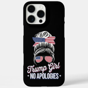 Coques iPhone 16 Pro Max Fille Trump Pas d'Excuses Bun Dérangé Rétro Vintag