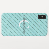 Coques Case-Mate iPhone Fille Turquoise Turquoise Parties scintillant rayu (Dos (Horizontal))